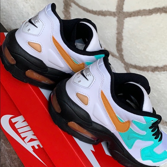 W NIKE AIR MAX2 LIGHT WHITE/AMBER RISE-AURORA GREE - Picture 11 of 16